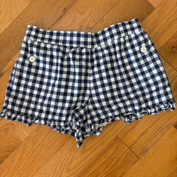 Janie and Jack Checkered Shorts in Navy and White - Picture 1 of 5